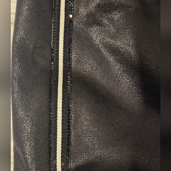 Lane Bryant Faux Leather Rhinestone Embellished Pants size 26/28 - Picture 10 of 12